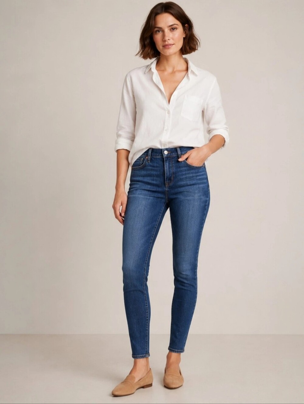 Madewell Blue Stretch Denim High Riser Skinny Jeans Size 26